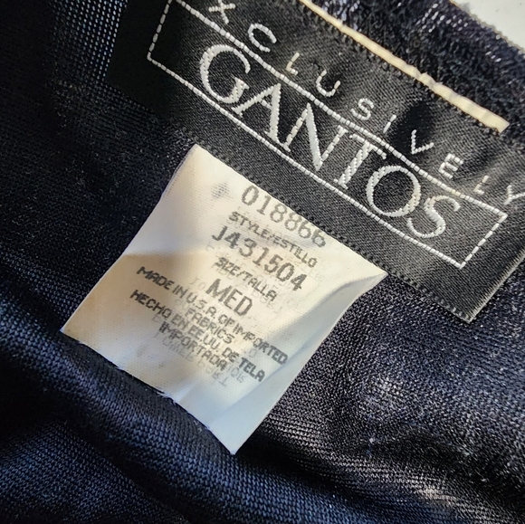 Vintage 90s floral black fitted stretchy mini dress - Picture 7 of 8